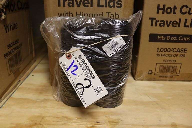 Black Choice hot cup travel lids with hinged tabs - 2 boxes