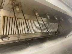 Complete Hood System - Accurex 54" x 17' stainless digital controlled exhaust hood system with wet fire suppression, 2 exhaust fans - heated return air fan - Buyer to remove all units - seller with cap holes in the roof - This is a fabulous, high dollar hood system - hood is a two piece unit bolted together - Installed in 2022/2023 time frame - WOW