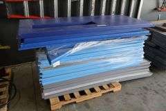 Pallet of 2.5" thick gym wall padding - 3 colors - 72" to 96" tall