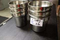 Times 6 - 9" stainless round insets with no lids