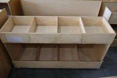 Times 2 - 48" x 26" tall x 15" wood portable 8 bin organizer cabinets
