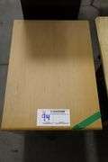Metal framed 3 drawer portable file cabinet with wood top