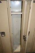 72" x 60" tall x 12" deep metal 6 bay locker system