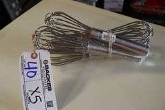Times 5 - Pinch WWP-10 stainless 10" whips