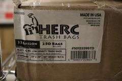 Case of black 33 gallon trash can liners