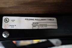 Times 5 - Uniframe 60" round 8 student fold up portable lunch tables