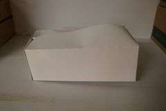 3" deep x 5" wide x 9" long white folding boxes