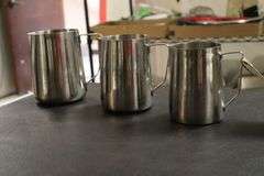 Times 3 - stainless frothers