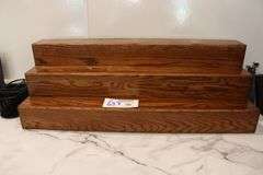 36" oak counter top 3 rail liquor display