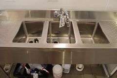 18" x 60" Advance SLB-53C stainless 3 bin bar sink