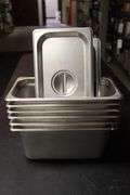 Times 6 - 1/3 x 3 stainless insets with lids