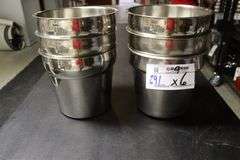 Times 6 - 9" stainless round insets with no lids