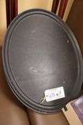 Times 2 - Mahogony Tray stands with 26" oval service trays