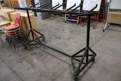 32" x 80" metal framed portable heavy duty rack