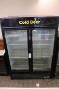 True GDM-49-HC-TSL-01 glass 2 door cooler - nice