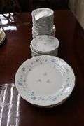 Matching silver edge China