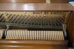 W.W. Kimball Co. 558996 Consollete 57" upright piano with bench & dolly