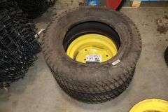 Times 2 - Carlisle 27x8.5-15NHS new tractor tires - comes with (1) John Deere rim, fits a 3720