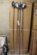 Regency 24" x 72" portable black coated rack with 4 new shelves and portable chrome poles - no shelf clips