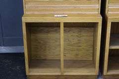 Times 2 - 32" x 96" x 17" deep wood book cases - no shelf pins