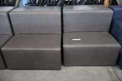 Times 2 - 36" wide x 34" tall x 40" deep charcoal vinyl modular seating