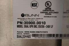 Bunn Dual, GPR coffee brewer - nice