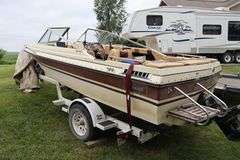 1983 Webbcraft 19' 08" fiberglass boat with Alpha 1 outboard, 3.1 liter Mercury motor,  1984 Yacht Club trailer - VIN: WBB03550M83J19 & Tailer VIN: 1HJ002019E0018729