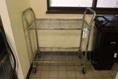 18" x 36" metal bussing cart
