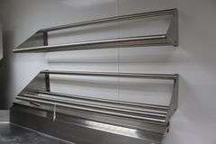 Times 2 - 18" x 62" wall mount dish box racks