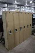 72" x 60" tall x 12" deep metal 6 bay locker system
