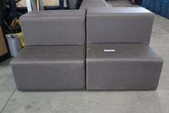 Times 2 - 36" wide x 34" tall x 40" deep charcoal vinyl modular seating