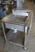 Like New - Belshaw HG18CSS portable stainless glazing table w/ stainless cover