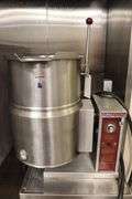 Crown EC-12TW 208 volt - 1 or 3 phase (wired for 3 phase)  tilting kettle with stainless equipment stand