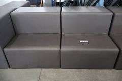 Times 2 - 36" wide x 34" tall x 40" deep charcoal vinyl modular seating