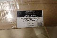 Bakers Mark 19" x 14" x 4" cake boxes with window