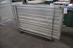 Wenger 7 panel Series 64 Travel master acoustic shells with portable transport cart - overall width is 22' - 4 panels have  frames, 3 are inserts