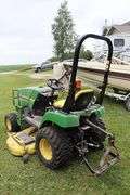 2006 John Deere 2305 riding lawn tractor with 200CX loader, 60" mower deck, & back 3 point - 978 hours, some damage to front - runs goods