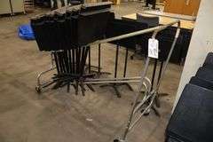 Times 12 - Wenger metal framed poly music stands with cart