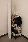 Assorted rags and linen cart