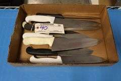 Times 9 - Black & white poly handles Chef's knives