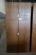 40" x 82" tall x 25" deep wood 4 door cabinet