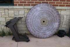 Large lot to go - 30" x 30" table - 15 broken chairs as is - 42" round table - as is umbrellas