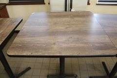 Times 3 - 36" x 36" stand up bar tables with dura edge