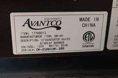 Avantco 13" counter top heated display warmer
