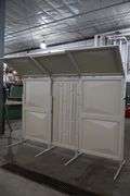 Wenger 7 panel Series 64 Travel master acoustic shells with portable transport cart - overall width is 22' - 4 panels have  frames, 3 are inserts