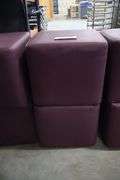 Times 4 - Hon 18" x 18" x 16" tall plum vinyl stools