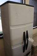 Times 2 - 18" x 30" x 70" tall 2 door cabinet and Suncrest poly bin