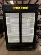 True GDM-49 portable glass 2 door merchandising cooler - nice condition