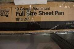 New case of 12 Choice 19 ga full size aluminum sheet pans