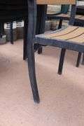 Large lot to go - 30" x 30" table - 15 broken chairs as is - 42" round table - as is umbrellas